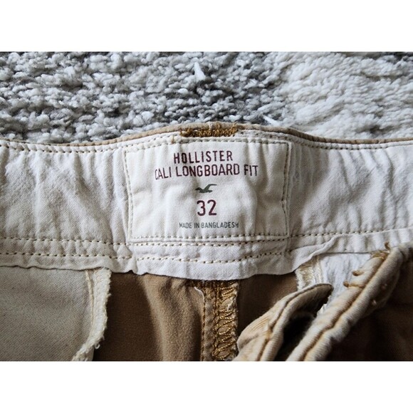 Hollister Shorts Mens 32 Tan Khaki 10" Inseam Cali Longboard Fit Skateboarding - Picture 5 of 7